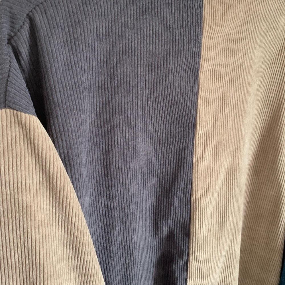 Nasty Gal Colorblock Long Sleeve Dress - Beige, Blue, Gray - Picture 8 of 9